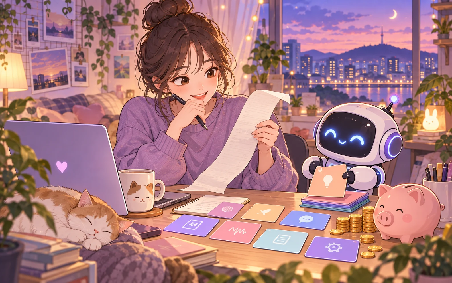 AI 지출 비교 소개 일러스트