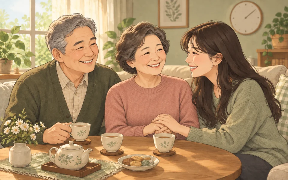 부모님 시간 소개 일러스트